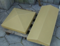 Sichtbetonabdeckplatten sandsteinfarbig glatt