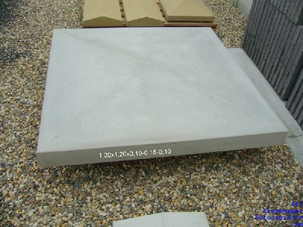 Sichtbeton-Pfeilerabdeckplatte