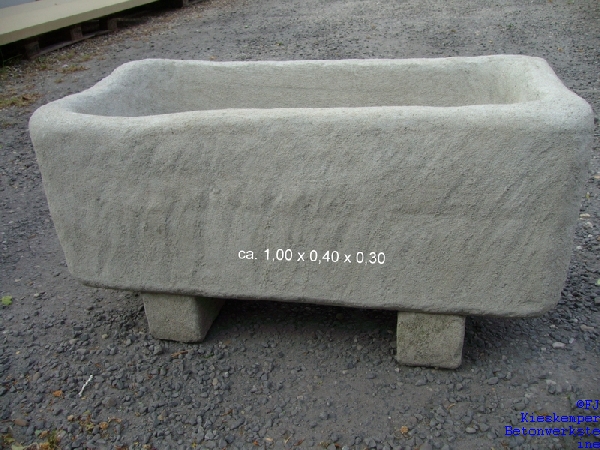 Blumentrog Sandsteinnachbildung  granit - grau