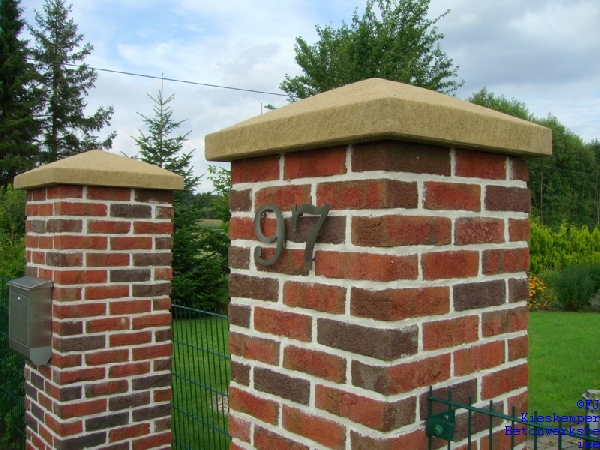 Pfeilerabdeckplatten Sandsteinnachbildung