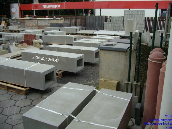 Sichtbetonquadermittelstücke ohne LED Lichtleiste